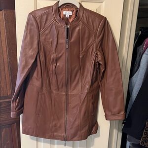 D.Co Women's Tan Leather Jacket
